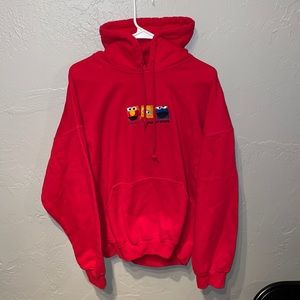 Vintage Sesame Street “sesame place” Elmo cookie big bird hoodie